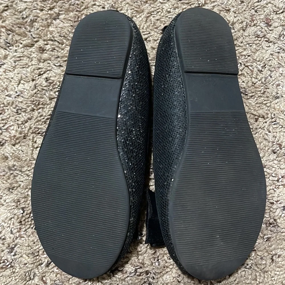 H&M Girl Black Sparkly Shoes Size 11.5